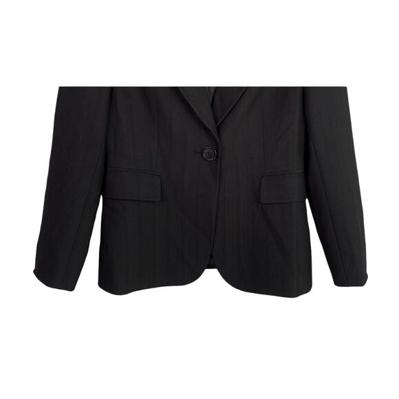 TAHARI Arthur S. Levine Sleek Modern Suit Corpcore Blazer Jacket 6 Petite Brown - Picture 3 of 14